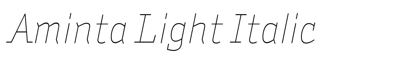 Aminta Light Italic
